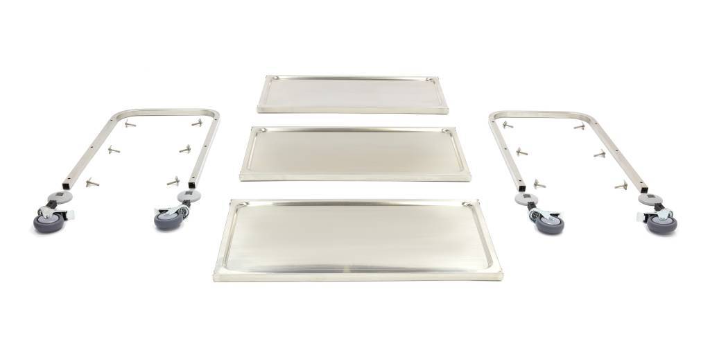 Chariot de Service Inox 3 Plateaux – Charge 120 kg – Finition Polie – Image 3