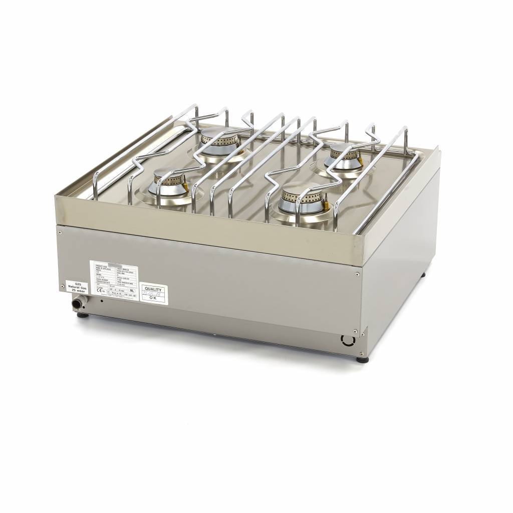 Table de Cuisson Professionnelle 4 Brûleurs – Gaz – 17 kW – 60 x 60 cm – Image 3