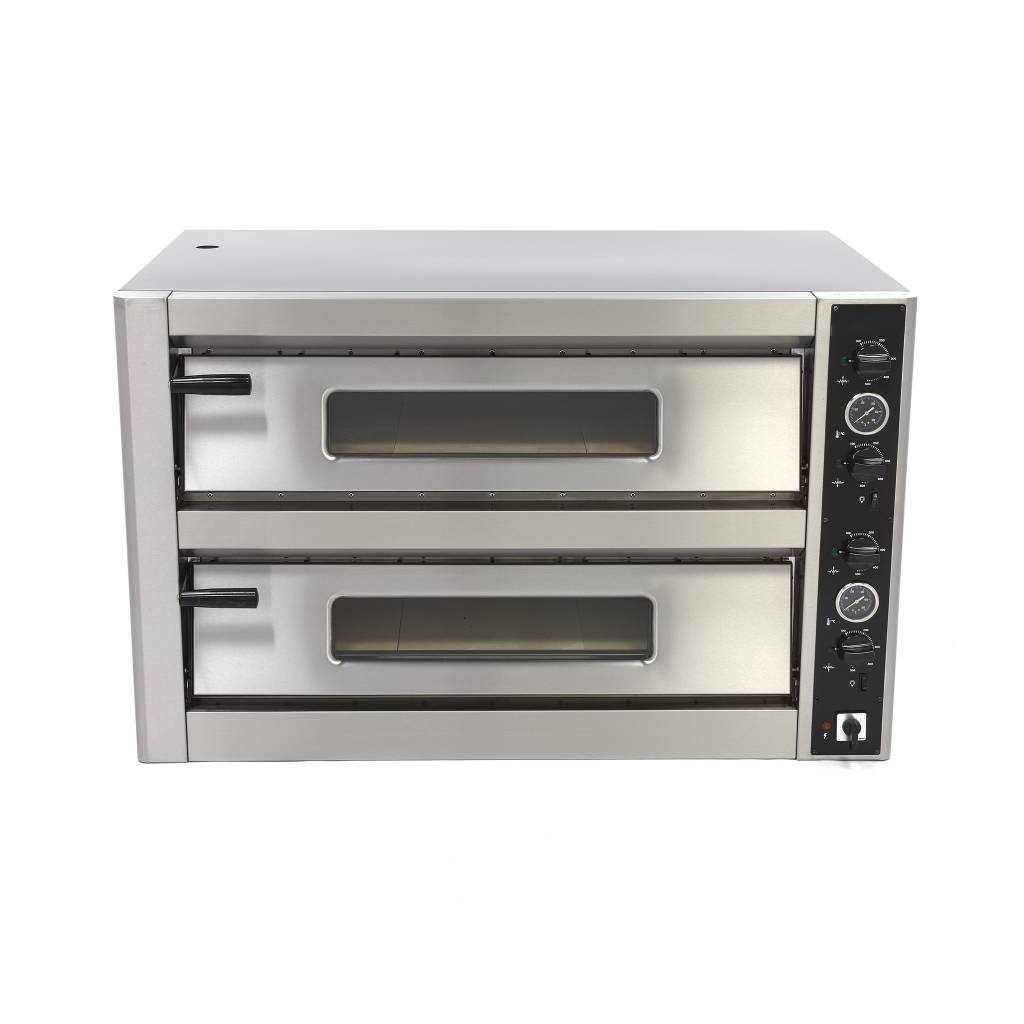 Four à Pizza Professionnel 2 Chambres x 6 pizzas 30 cm - 12000W - 500°C – Image 2
