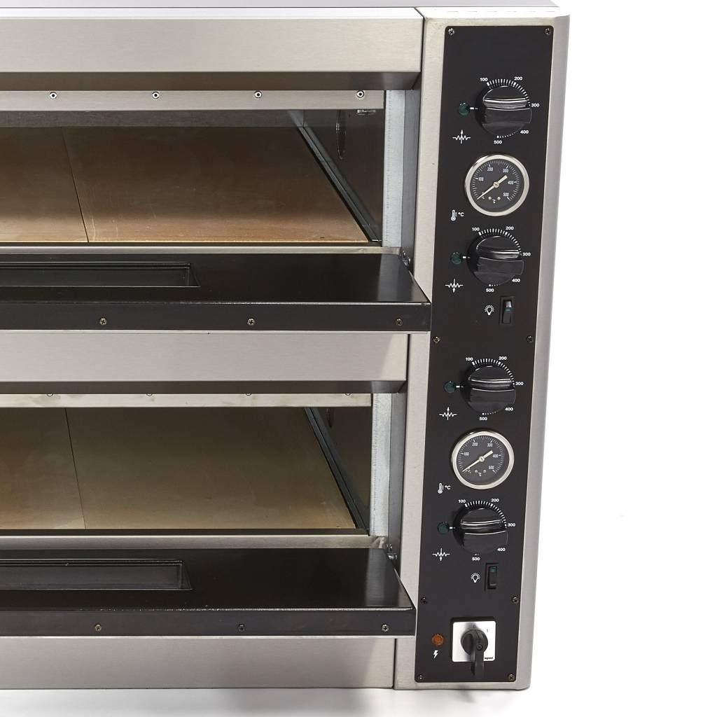 Four à Pizza Professionnel 2 Chambres x 6 pizzas 30 cm - 12000W - 500°C – Image 5
