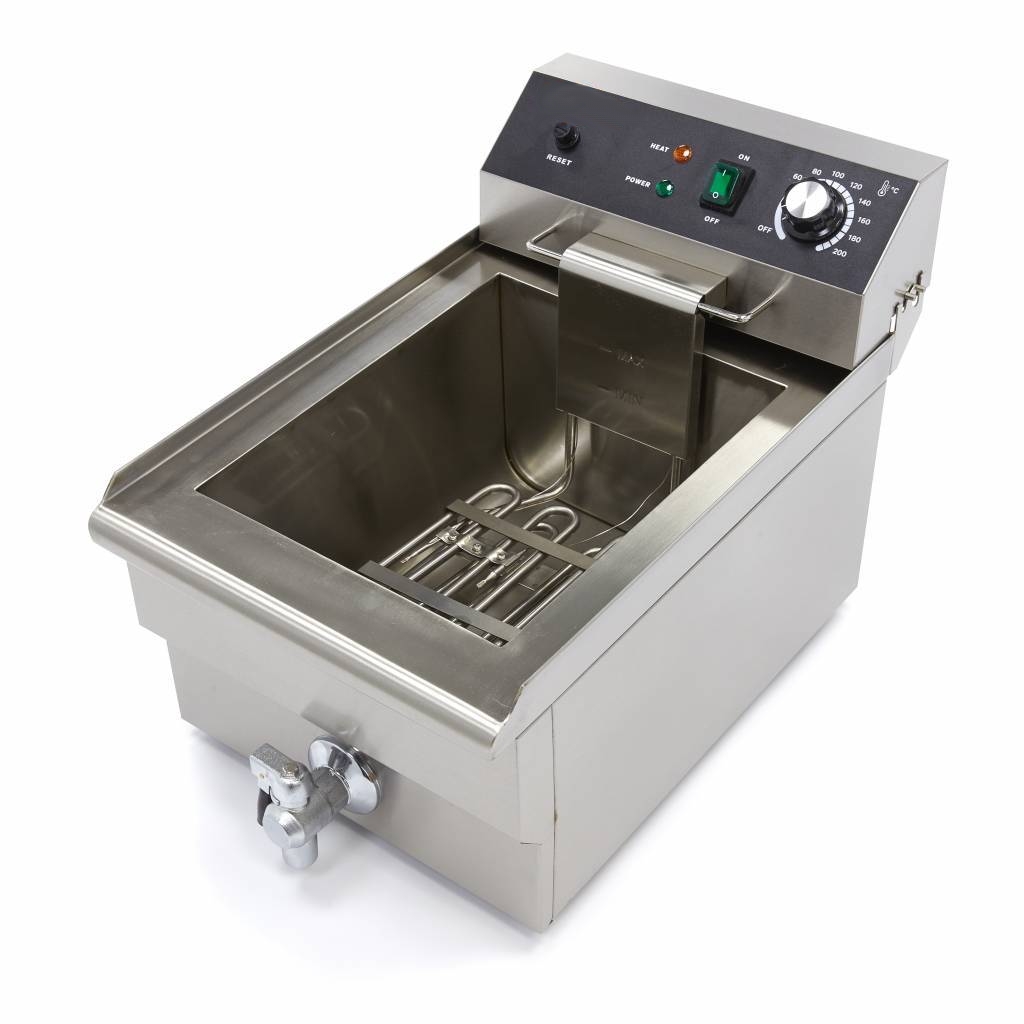 Friteuse Électrique Professionnelle 16L avec Robinet - 3000W - Inox Haute Qualité – Image 2