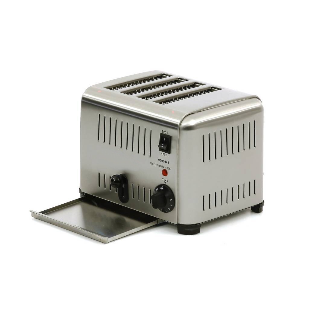 Grille-Pain Professionnel 4 Tranches - Inox - 1800W – Image 2