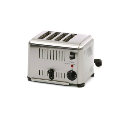 Grille-pain professionnel 4 tranches en acier inoxydable 1800W
