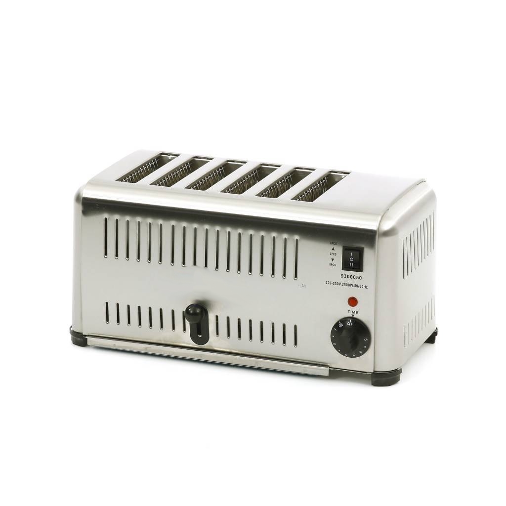 Grille-Pain Professionnel 6 Tranches - Boîtier Acier Inoxydable - 2570W – Image 2