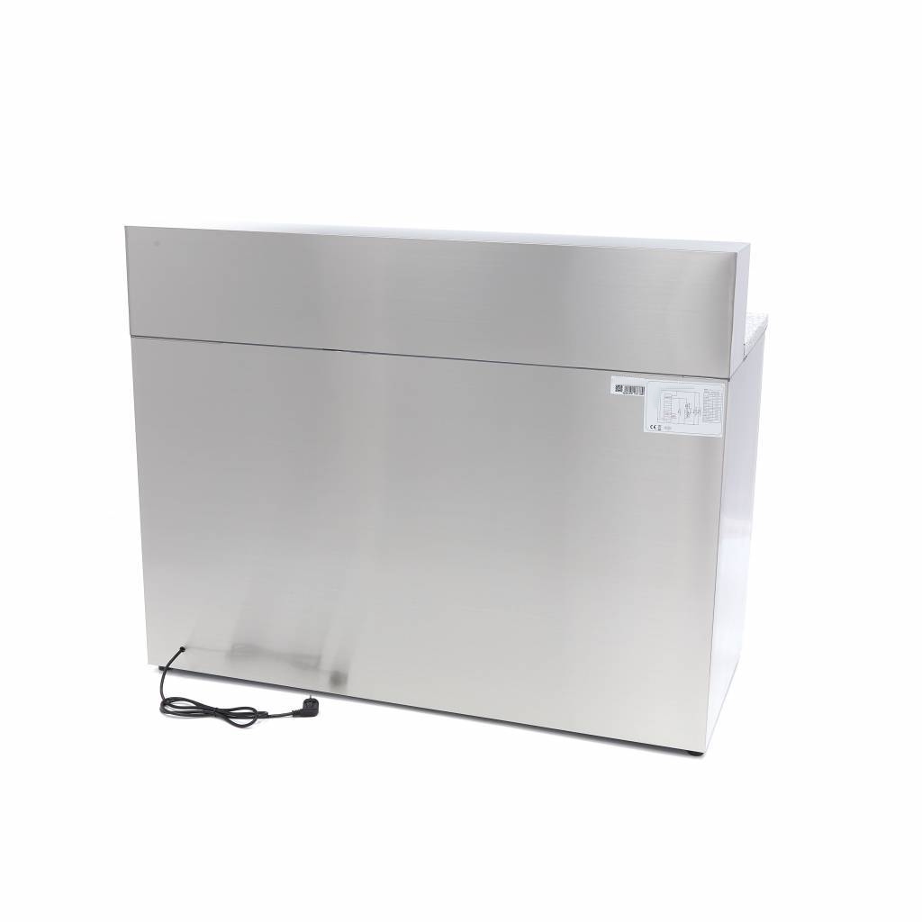 Table à Pizza Réfrigérée 400L - 3 Portes, Plan Granit & Vitrine 8 GN 1/6 – Image 3