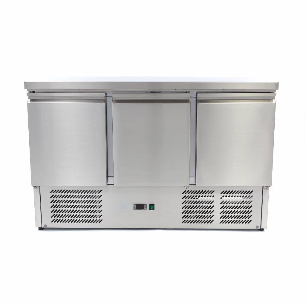 Réfrigérateur de Comptoir 3 Portes Inox - 218 Litres Net & Froid Ventilé – Image 4