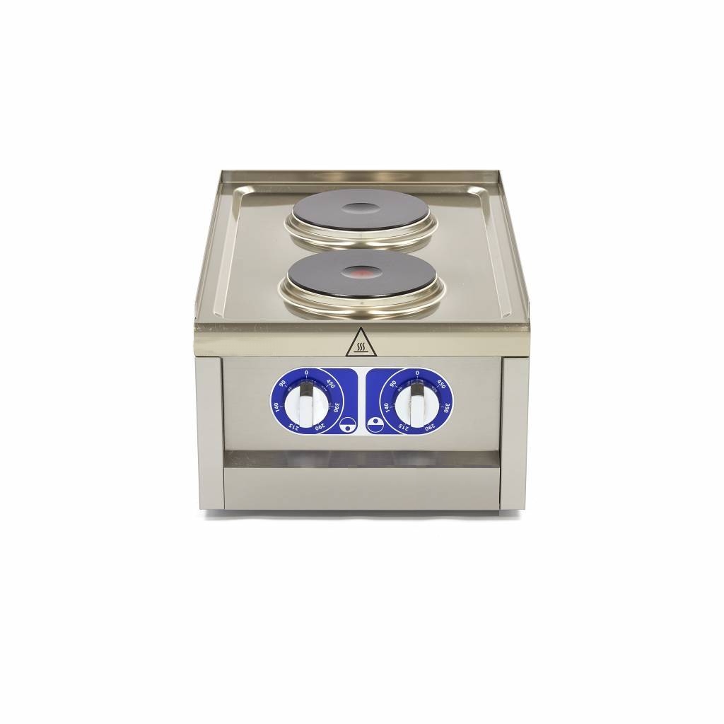 Table de Cuisson Électrique Professionnelle 2 Plaques – 3,5 kW – 40 x 60 cm – Image 2
