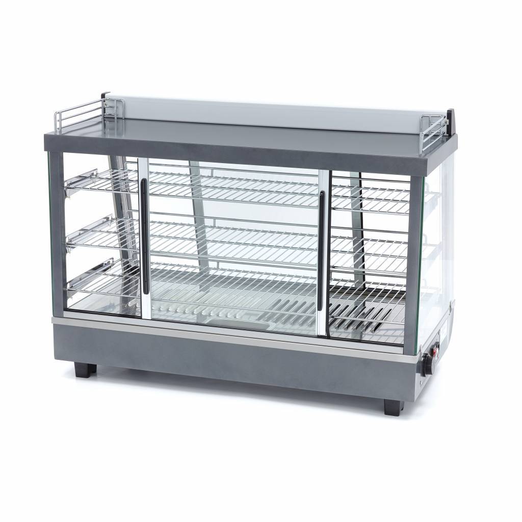 Vitrine Chauffante Professionnelle 136L – Double Accès Coulissant – 1100W – Image 2